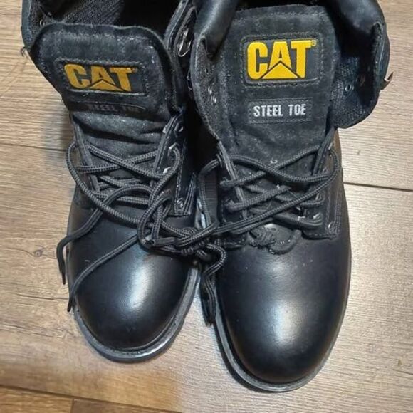CAT Men's Second Shift Steel Toe Black Boot size 9 - Picture 1 of 6